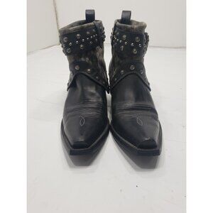 Ariat Black and Gray Ankle Boots with Studded Detail